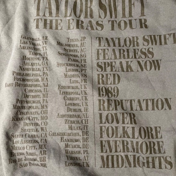 Official Swift ERAS Tour 2023 - NEW Blue Crewneck - Picture 2 of 6